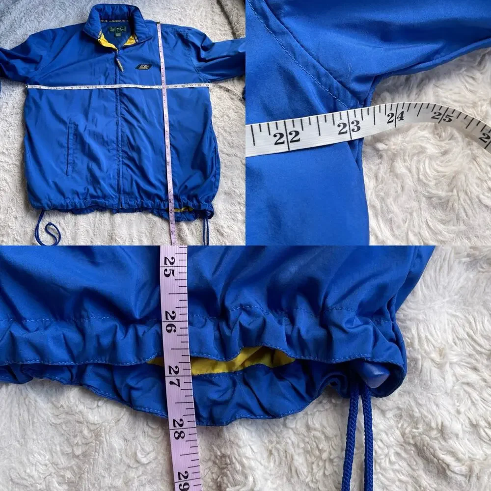 Lauren Ralph Lauren polo sport windbreaker jacket blue yellow oversized preppy M
